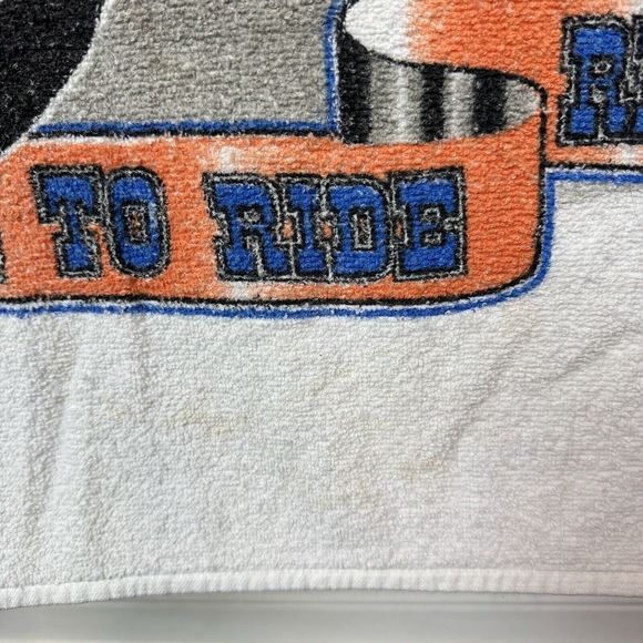 Vintage Harley Davidson Motorcycles Cotton Terrycloth Beach Towel - Picture 7 of 16